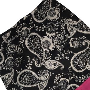 Ann Taylor LOFT Paisley Pink Bottom Silk Cotton Blend Pencil Skirt Size 6